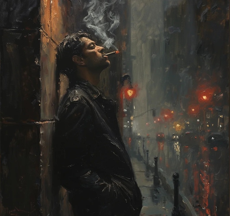 ảnh hút thuốc buồn 1