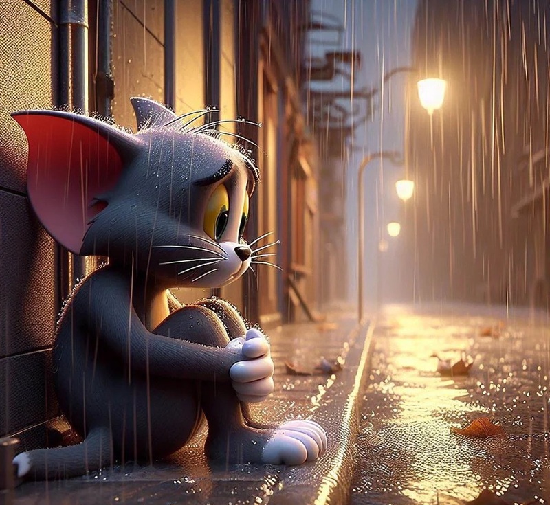 ảnh mưa buồn anime