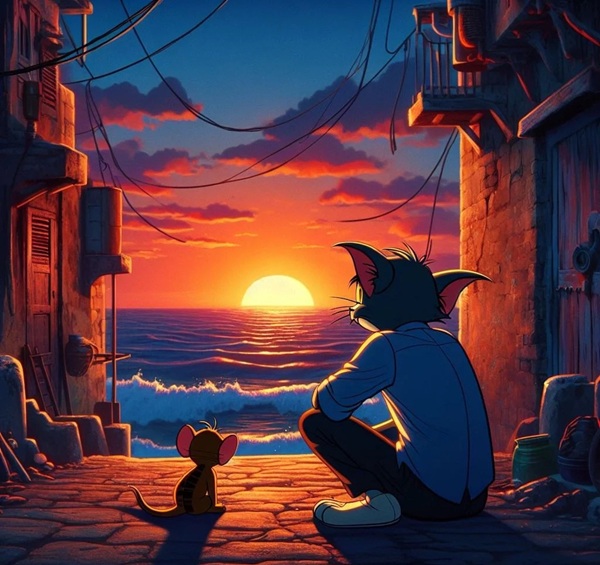 ảnh tom and jerry buồn