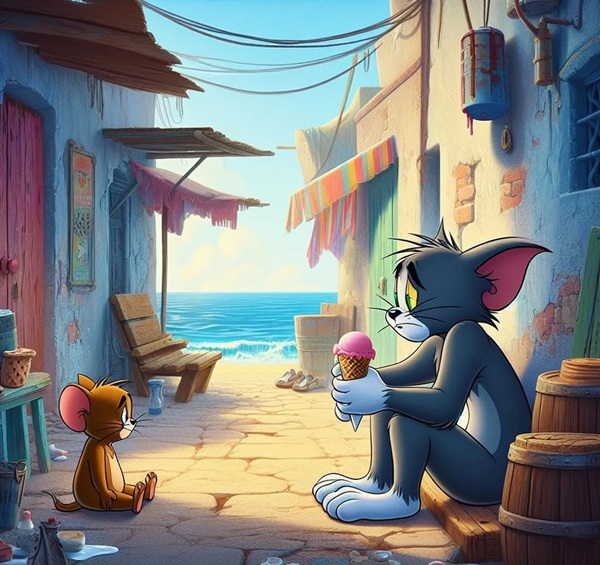ảnh tom và jerry buồn