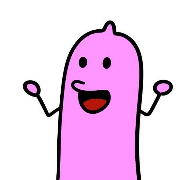 cute condom cartoon on white background