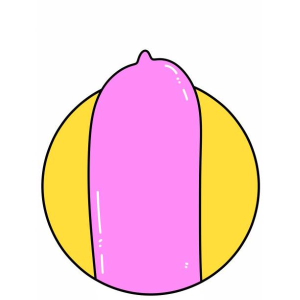 cute condom cartoon on white background