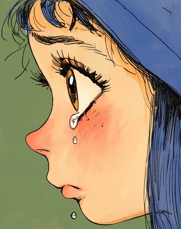 hình ảnh anime buồn nữ khóc