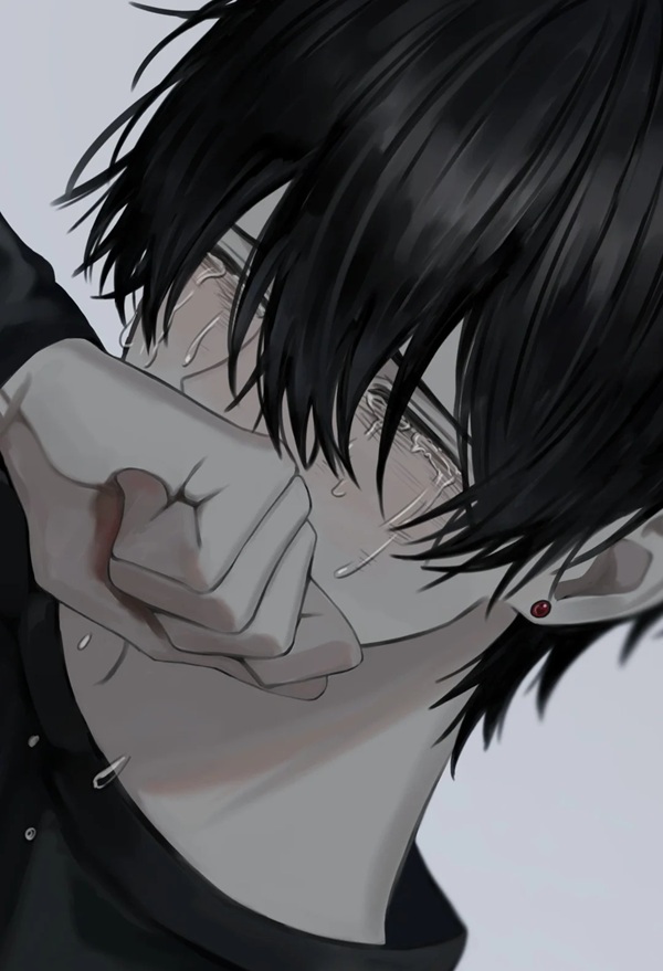hình ảnh anime nam khóc