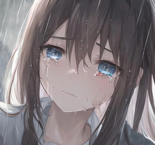 hình ảnh anime nữ khóc