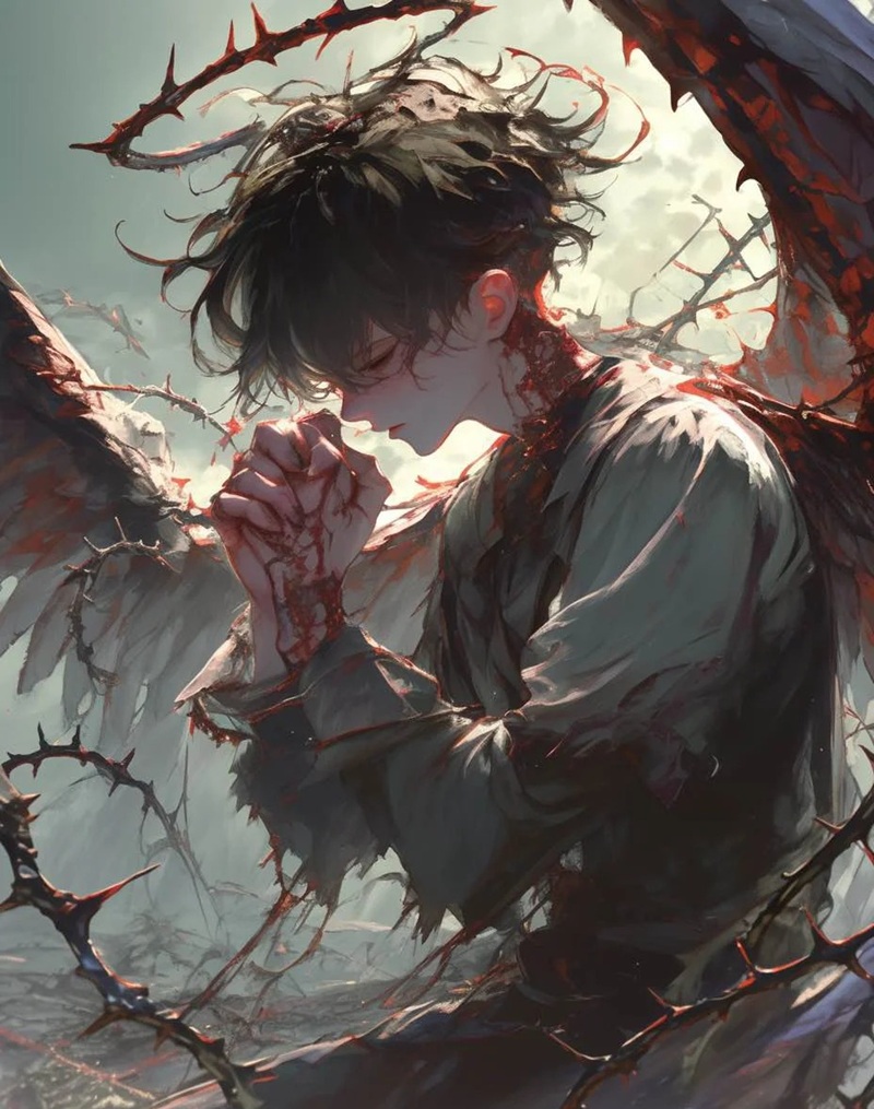 hình ảnh buồn hoạt hình con trai