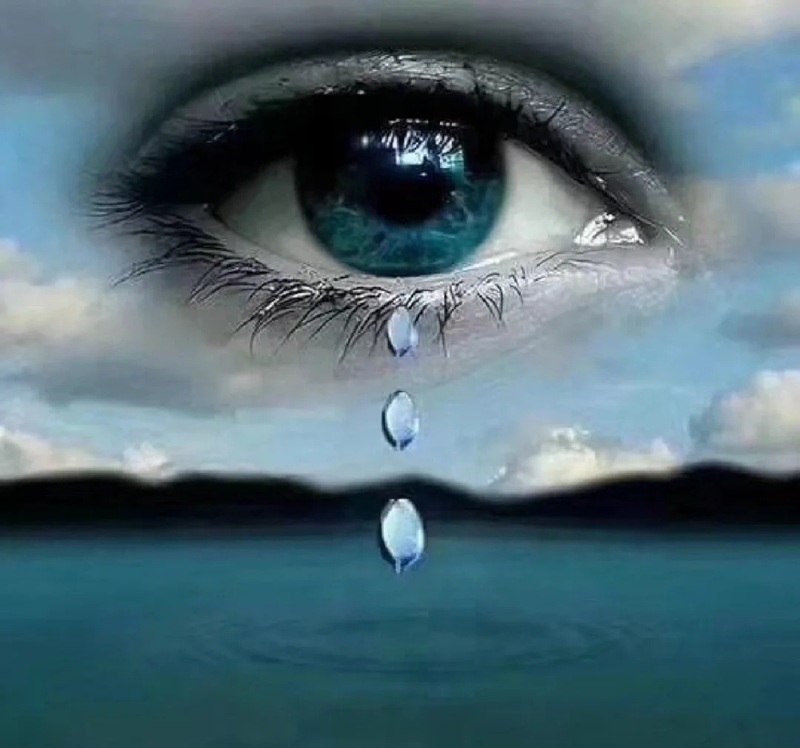 hình ảnh giọt nước mắt buồn
