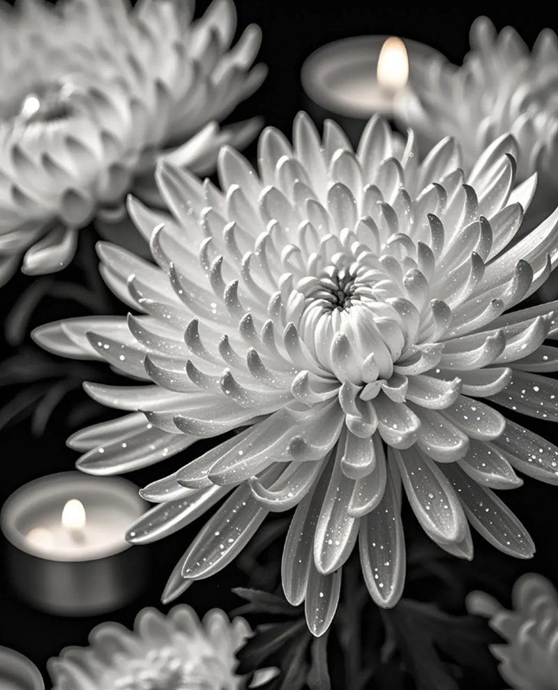 hình ảnh hoa cúc trắng buồn 8