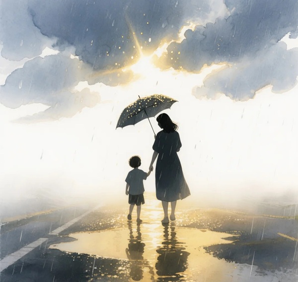 hình ảnh mẹ đơn thân buồn 22