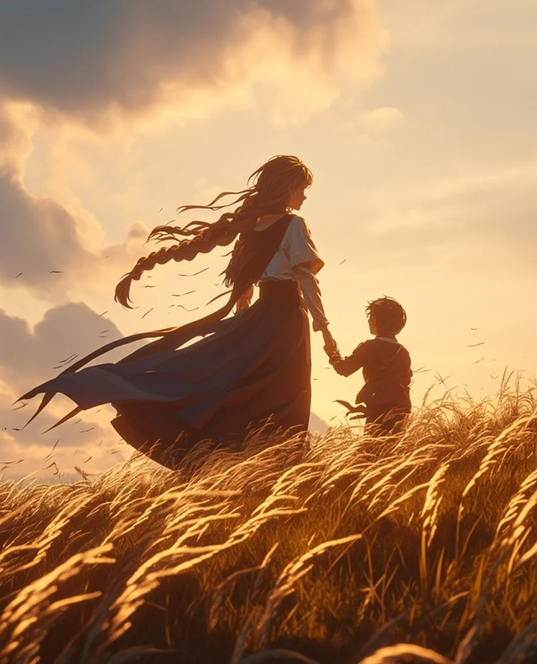 hình ảnh mẹ đơn thân buồn 26