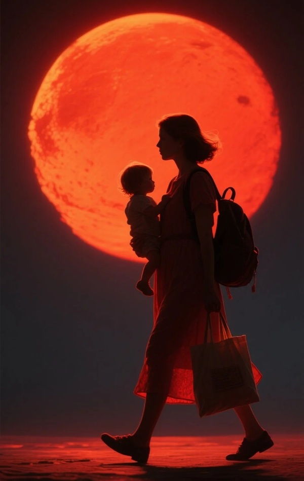 hình ảnh mẹ đơn thân buồn 3