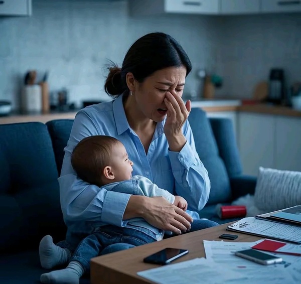 hình ảnh mẹ đơn thân buồn 36