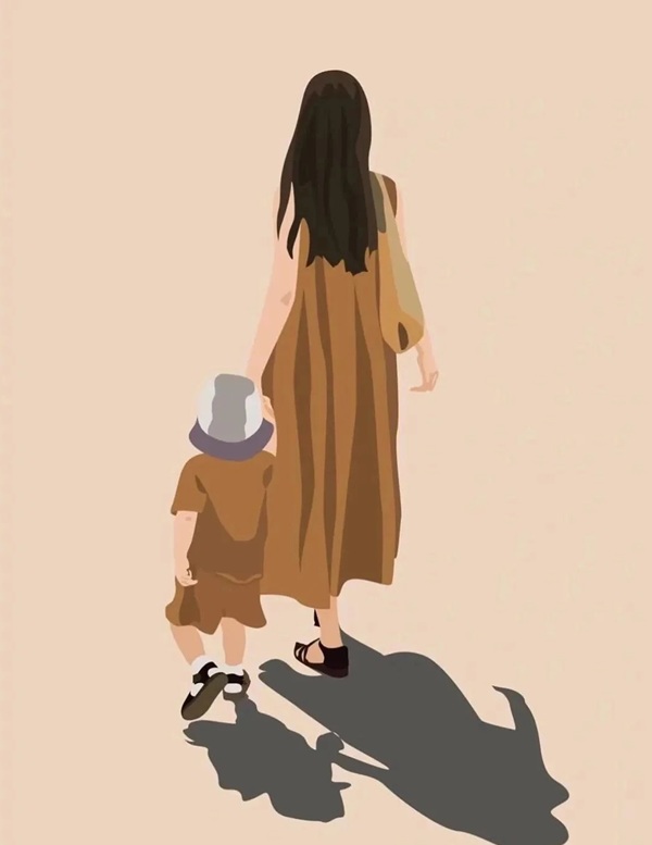 hình ảnh mẹ đơn thân buồn 39