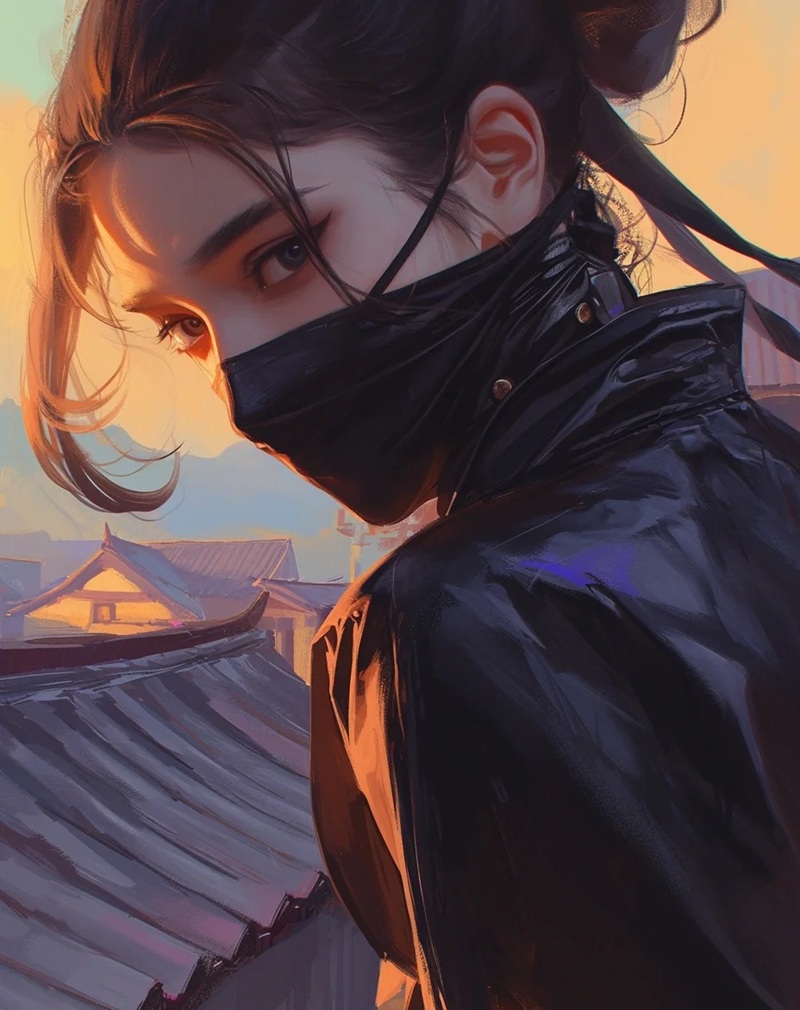 hình ảnh nữ che mặt ngầu 25