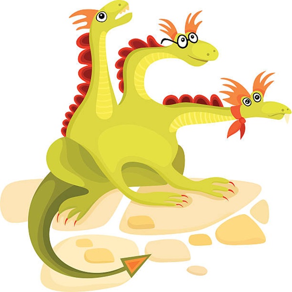 vector illustration of a cute dragon