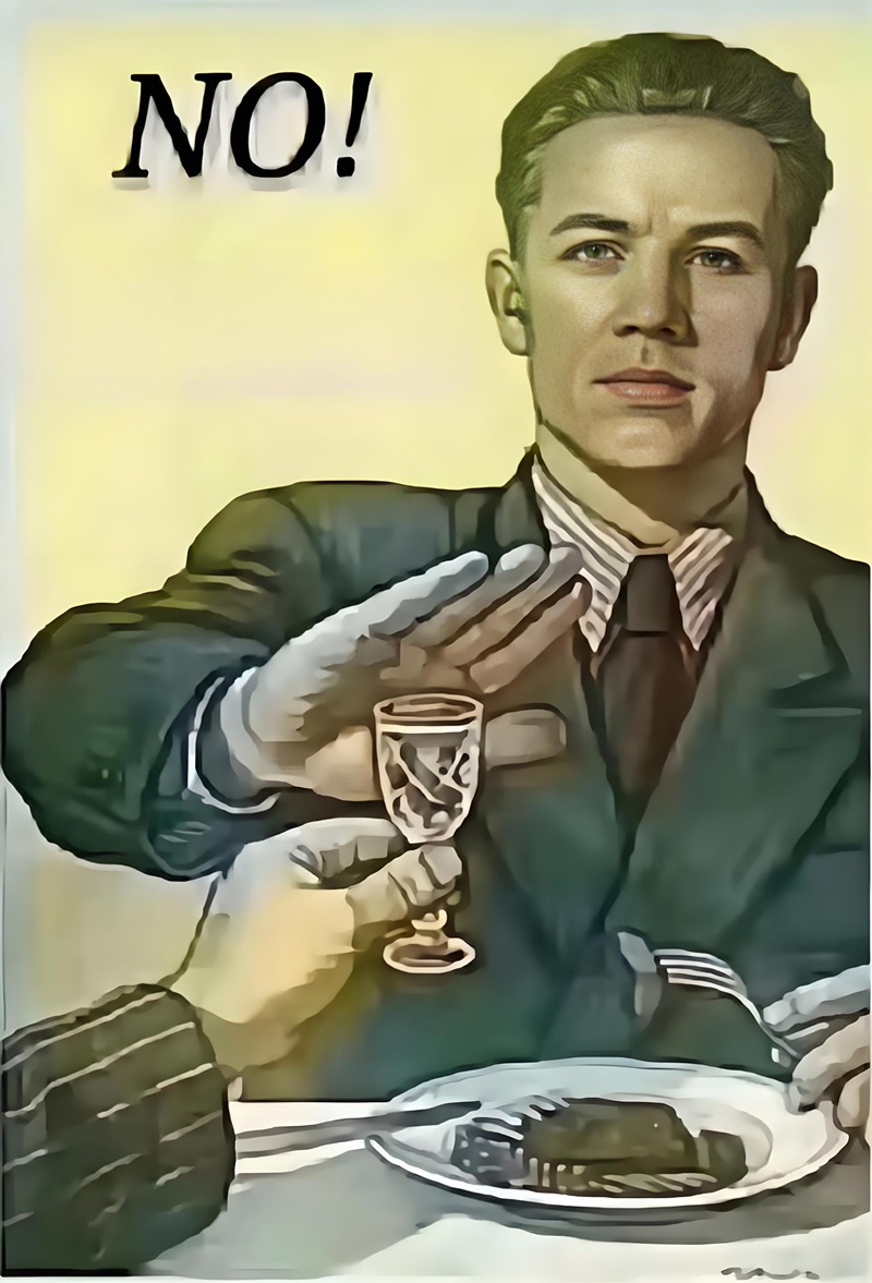 meme từ chối rượu bia