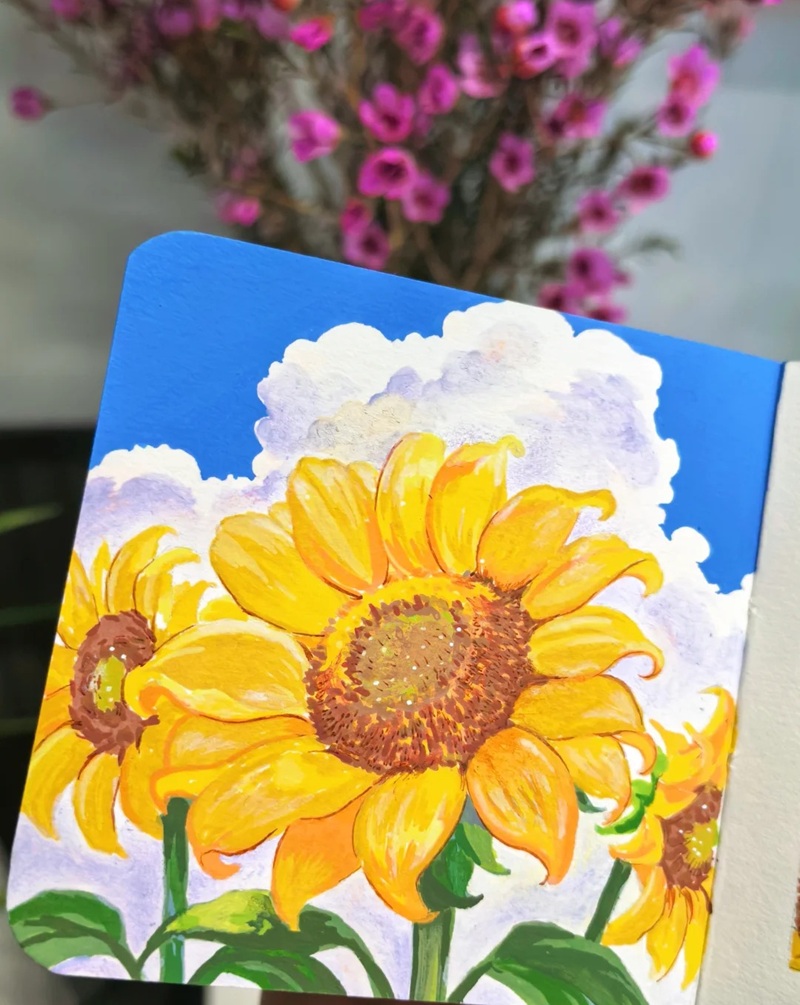 hình vẽ hoa hướng dương 10