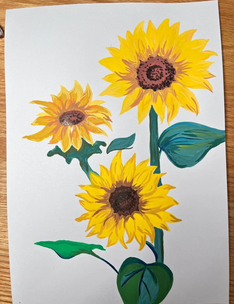 hình vẽ hoa hướng dương 16