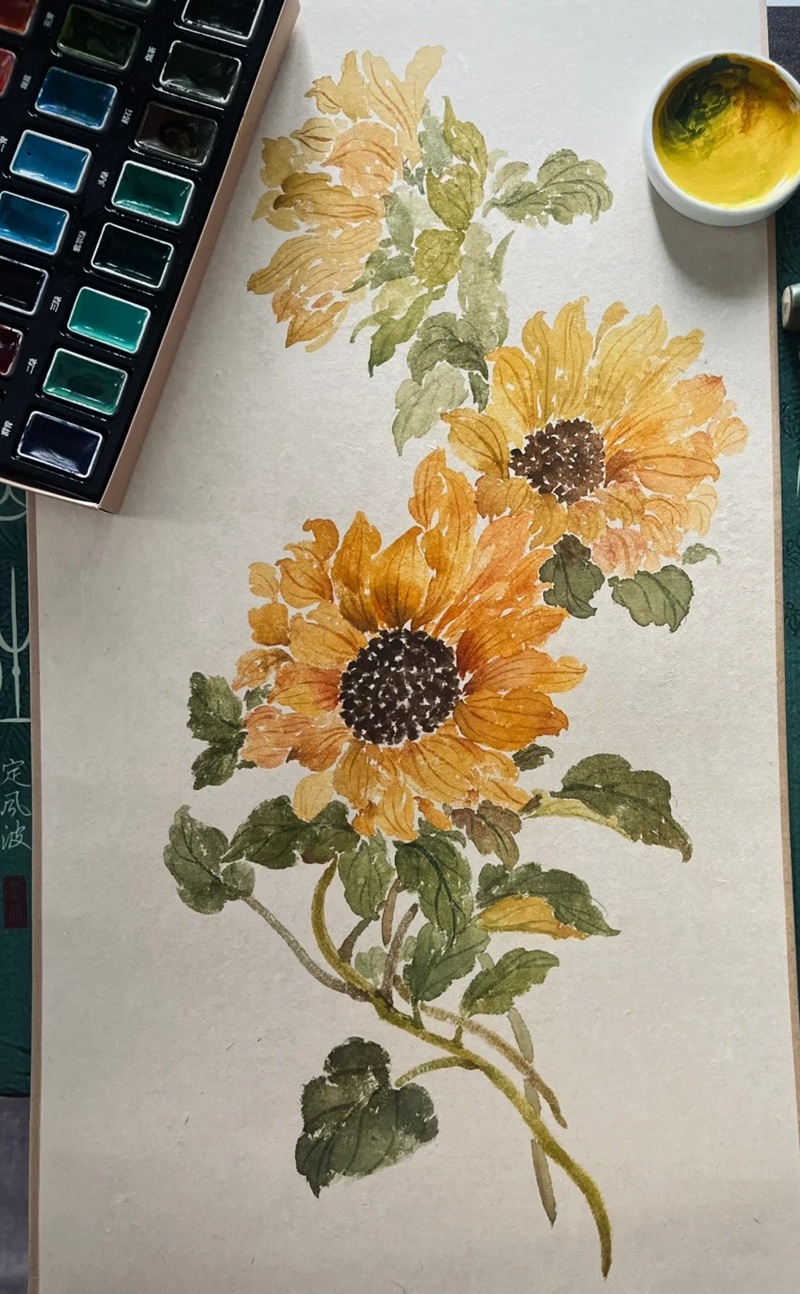 hình vẽ hoa hướng dương 32