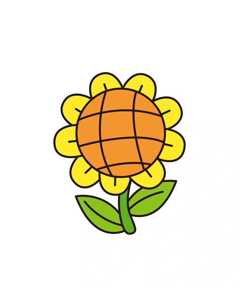 hình vẽ hoa hướng dương 35