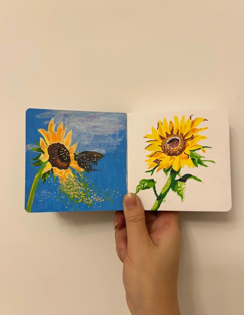 hình vẽ hoa hướng dương 37