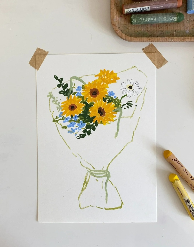 hình vẽ hoa hướng dương 38