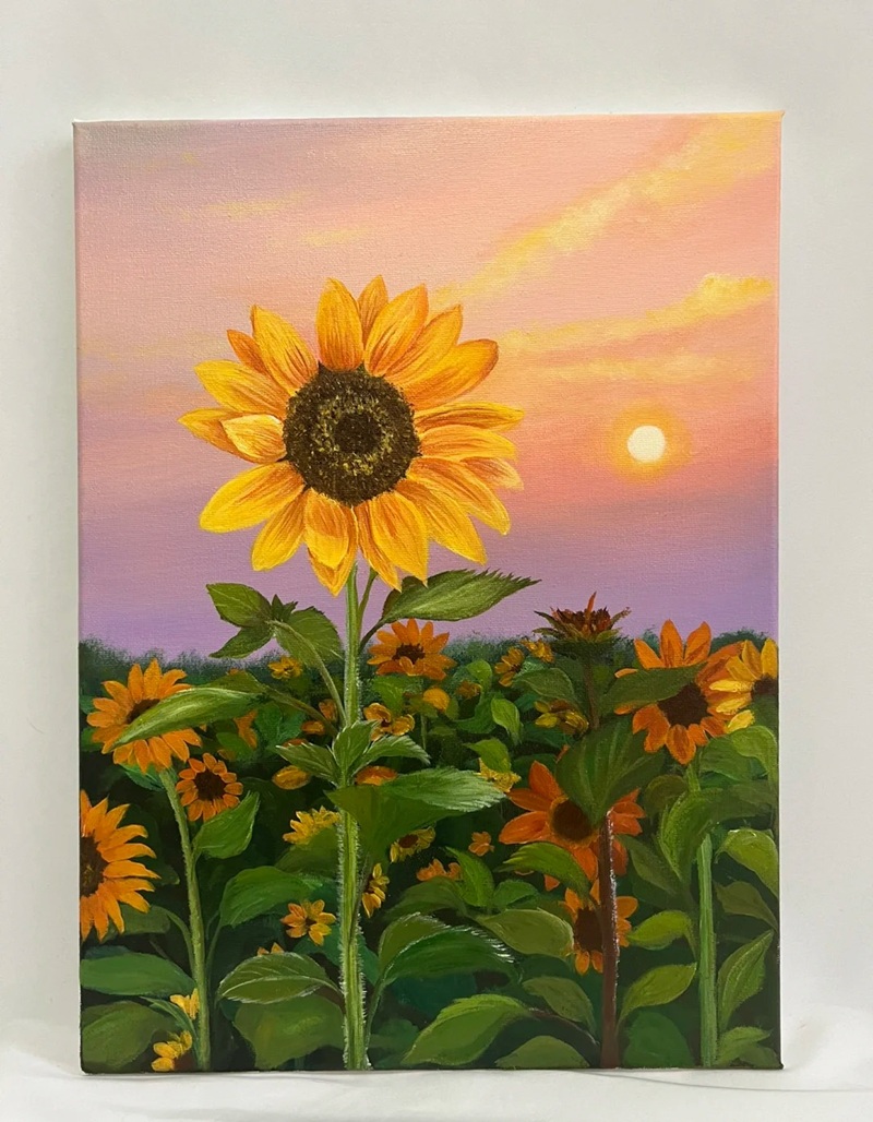 hình vẽ hoa hướng dương 7