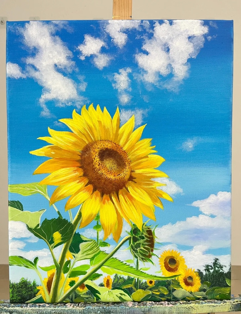 hình vẽ hoa hướng dương 8