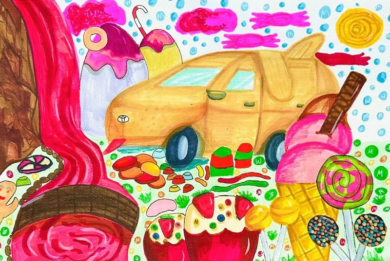 tranh vẽ ô tô mơ ước đạt giải nhất​ 12