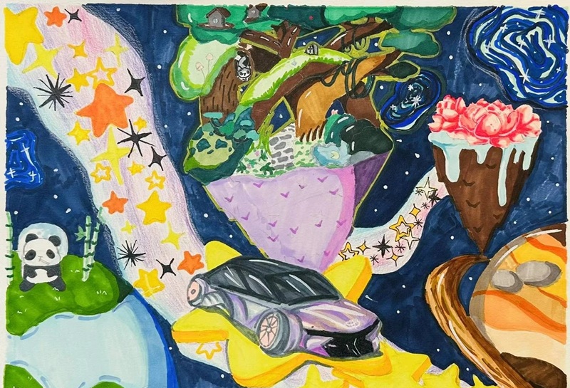 tranh vẽ ô tô mơ ước đạt giải nhất​ 14