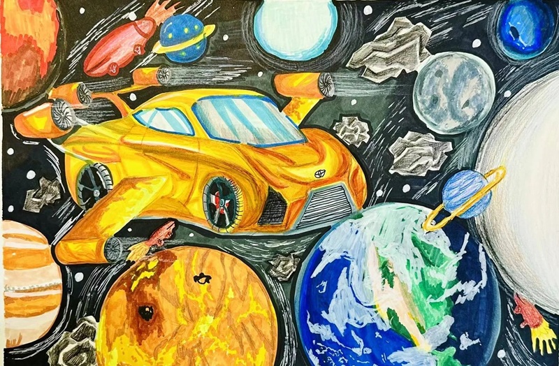 tranh vẽ ô tô mơ ước đạt giải nhất​ 16