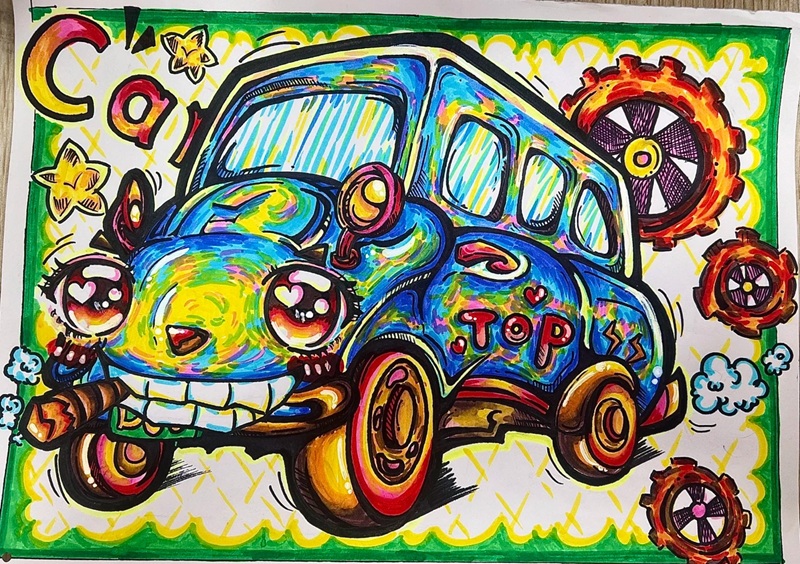 tranh vẽ ô tô mơ ước đạt giải nhất​ 28