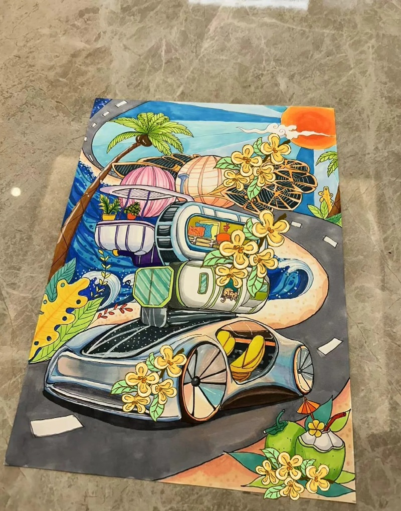 tranh vẽ ô tô mơ ước đạt giải nhất​ 29