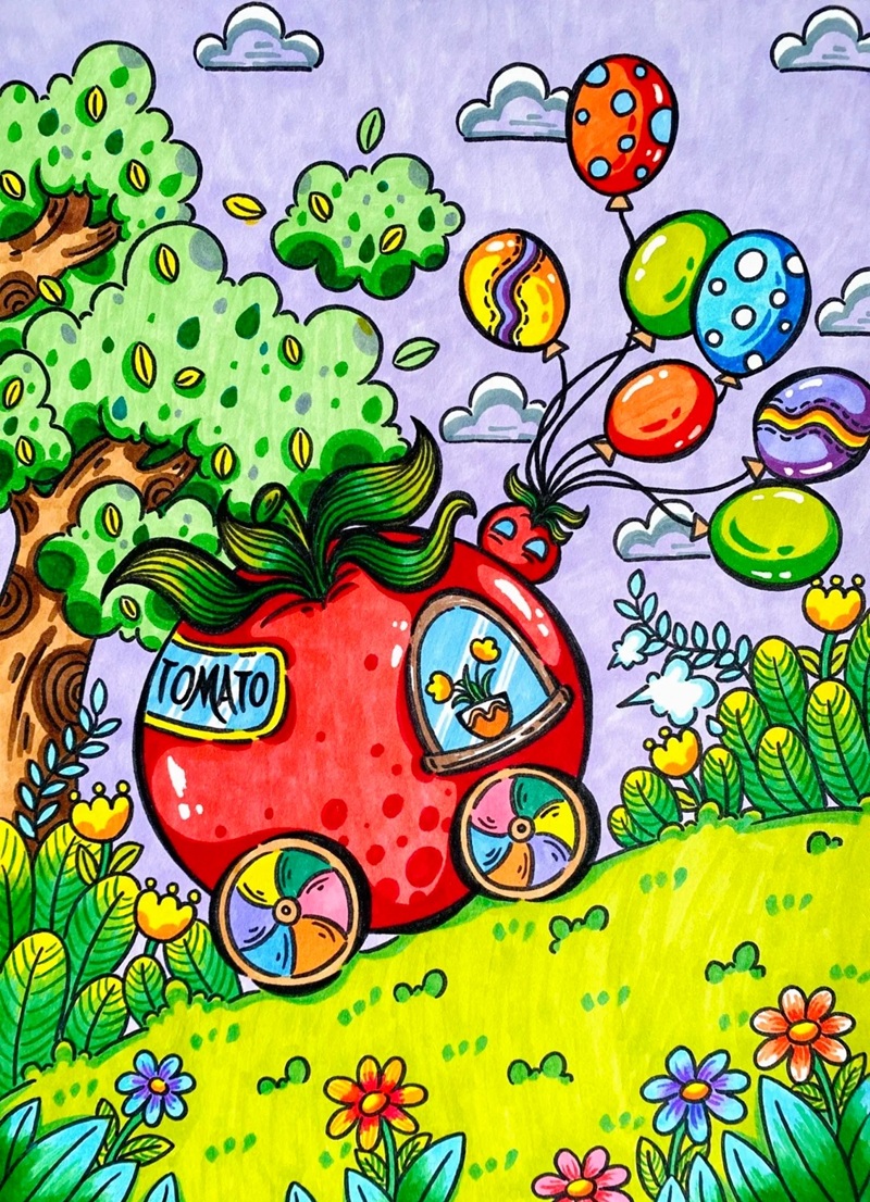 tranh vẽ ô tô mơ ước đạt giải nhất​ 33