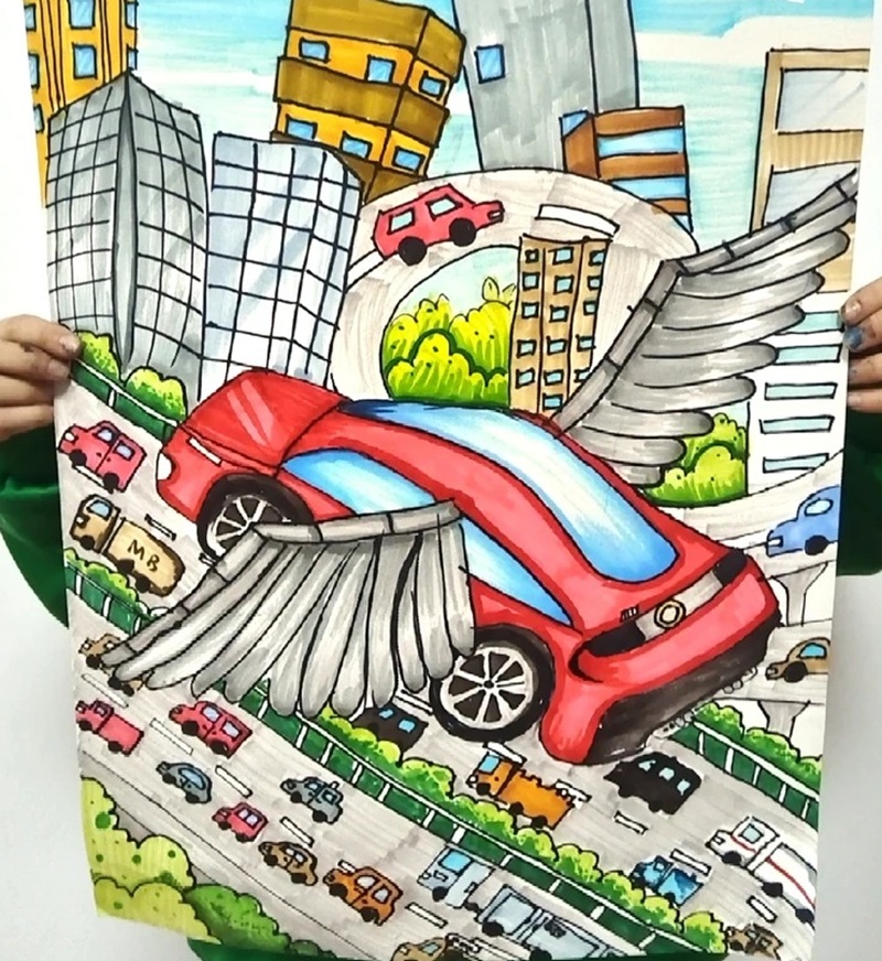 tranh vẽ ô tô mơ ước đạt giải nhất​ 35