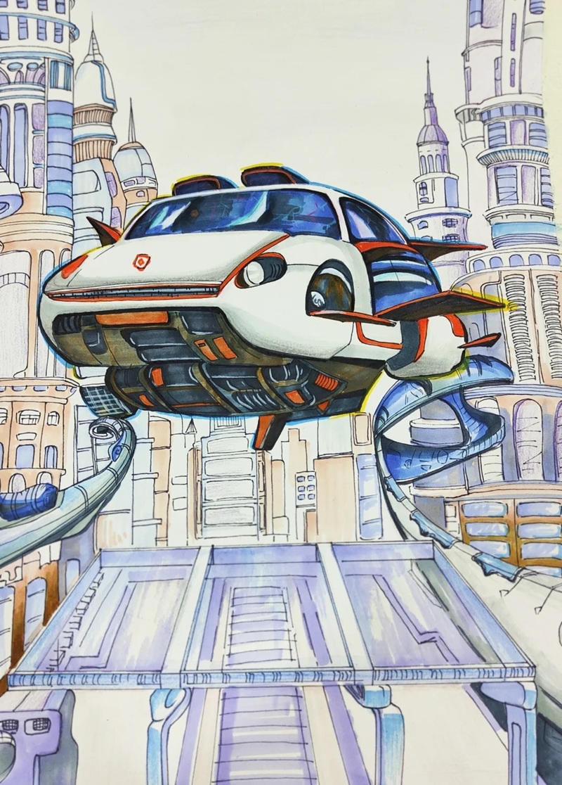 tranh vẽ ô tô mơ ước đạt giải nhất​ 36