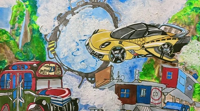 tranh vẽ ô tô mơ ước đạt giải nhất​ 5