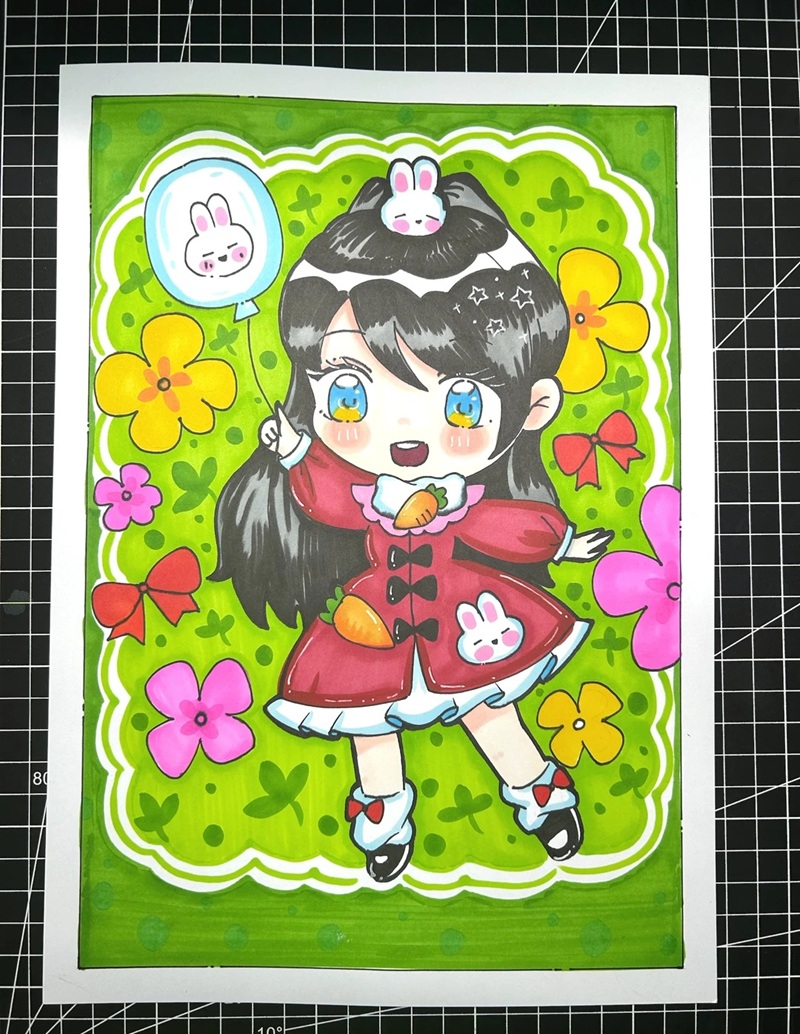 vẽ anime đơn giản chibi 11