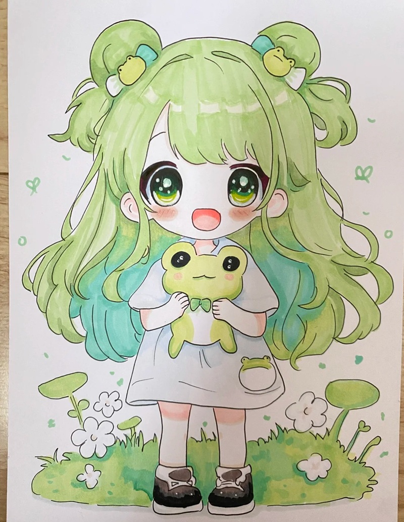 vẽ anime đơn giản chibi 17