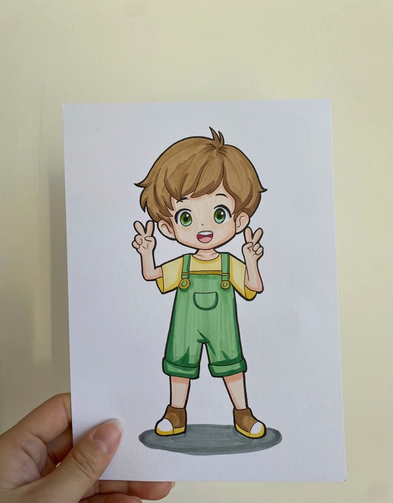 vẽ anime đơn giản chibi 2