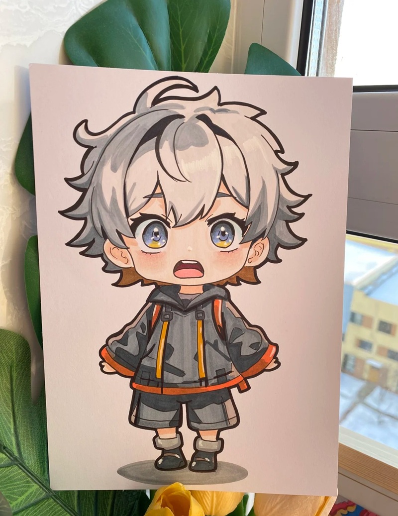 vẽ anime đơn giản chibi 3