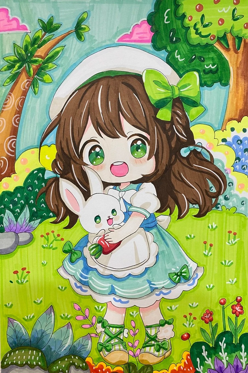 vẽ anime đơn giản chibi 32