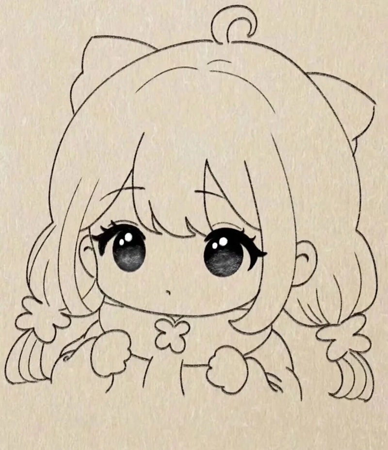 vẽ anime đơn giản chibi 6