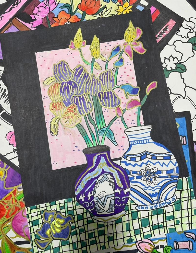 vẽ bình hoa lớp 6 10