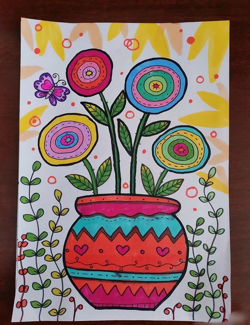 vẽ bình hoa lớp 6 15