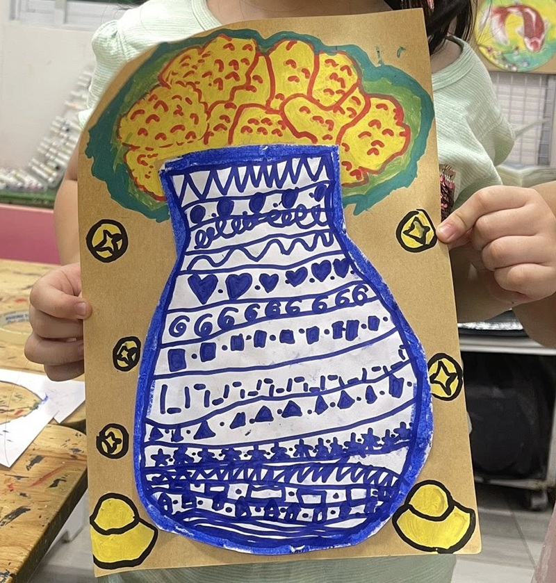 vẽ bình hoa lớp 6 3