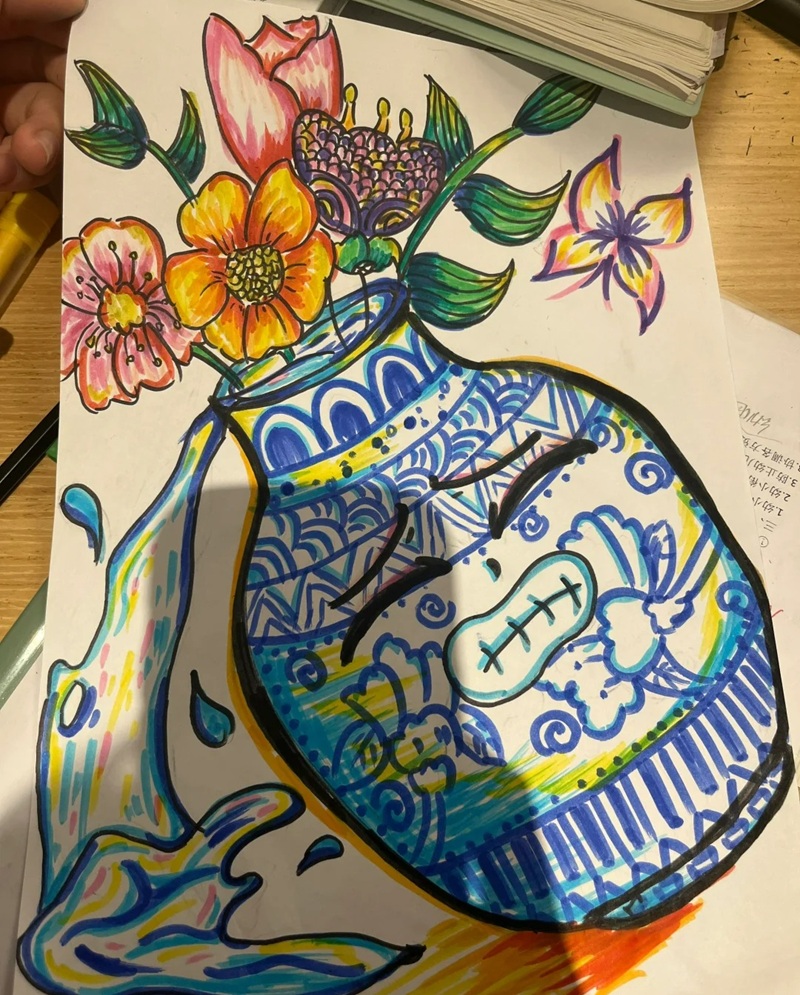 vẽ bình hoa lớp 6 8