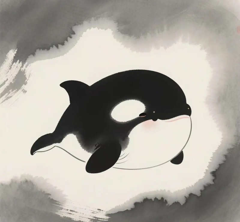 vẽ cá voi sát thủ​ 12