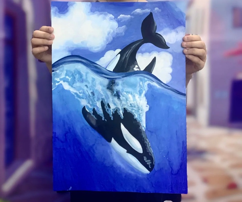 vẽ cá voi sát thủ​ 13