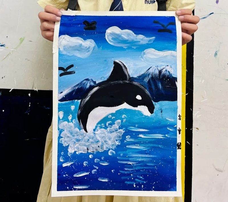 vẽ cá voi sát thủ​ 2